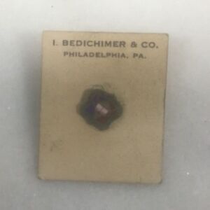 Vintage I. Bedichimer & Co. Philadelphia Jeweler Pin on Original Display Card
